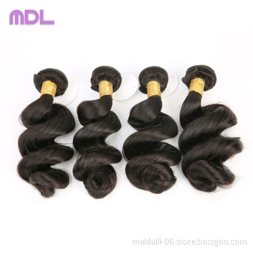 10A Brazilian Virgin Hair Bundles Bouncy Curly Loose Wave 100% Cuticle Aligned Wholesale Human Hair Weave  Bundles